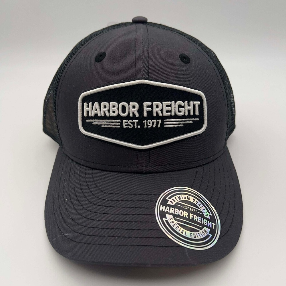 Harbor Freight Tools Black Mesh Trucker Hat‎ Special Edition Est 1977 HFT
